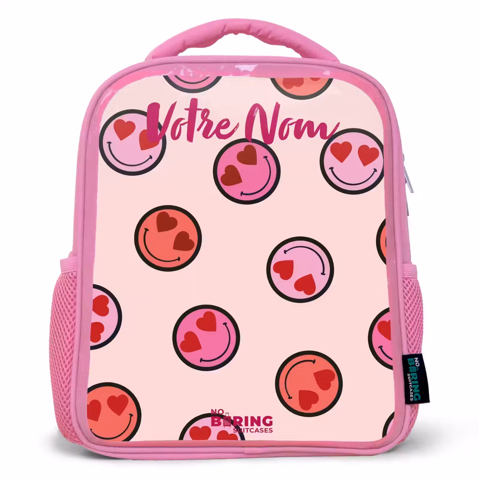 Enfant sac à dos - Rose - Coeur - Smiley - Motif — 1