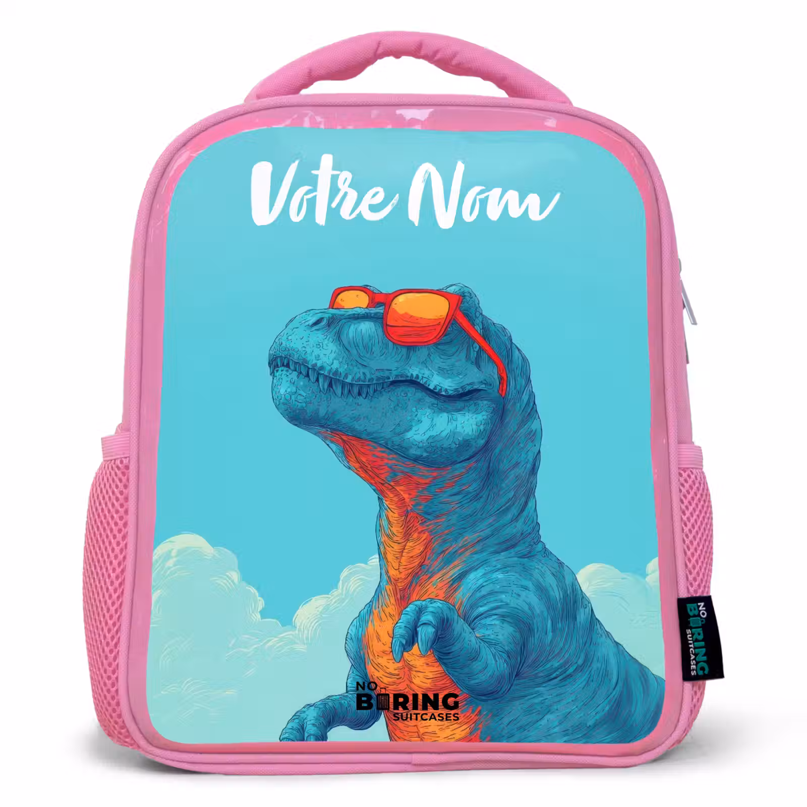 Enfant sac à dos - Rose - Dino - Lunettes de soleil - Bleu — 1