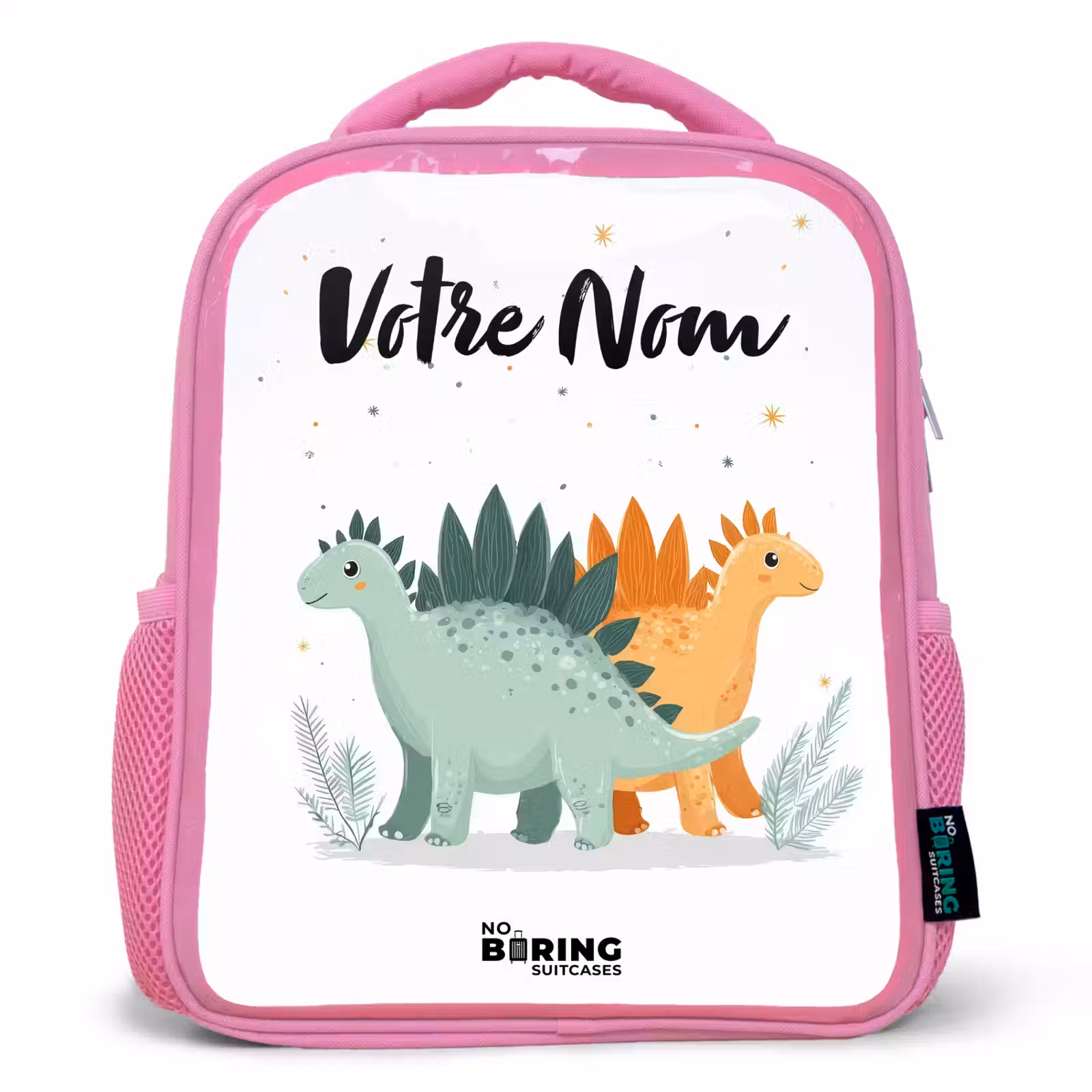 Enfant sac à dos - Rose - Dinosaures - Animaux - Étoiles — 1