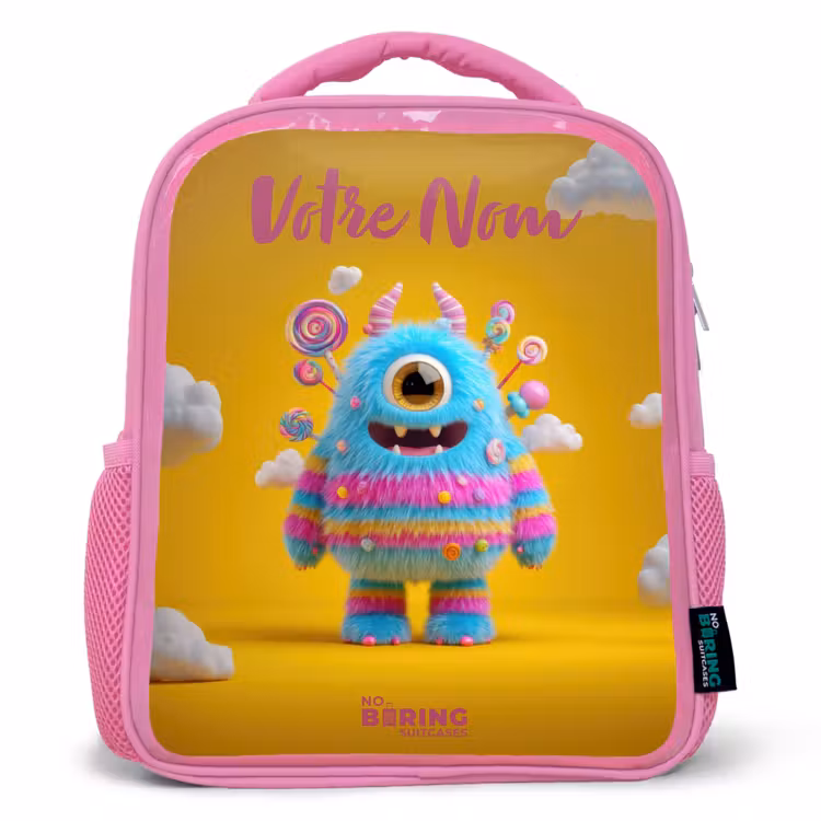 Enfant sac à dos - Rose - Bonbons - Monstre - Arc-en-ciel — 1