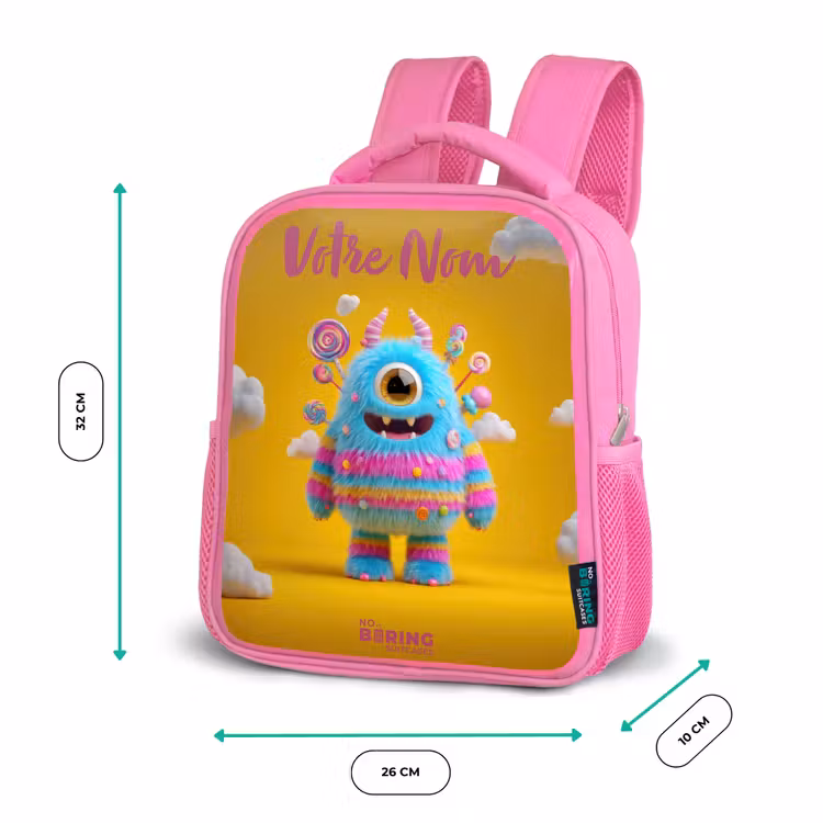 Enfant sac à dos - Rose - Bonbons - Monstre - Arc-en-ciel — 3