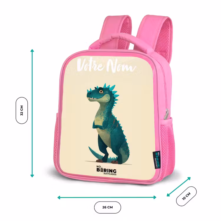 Enfant sac à dos - Rose - Dino - Animal - Bleu - Vert — 3