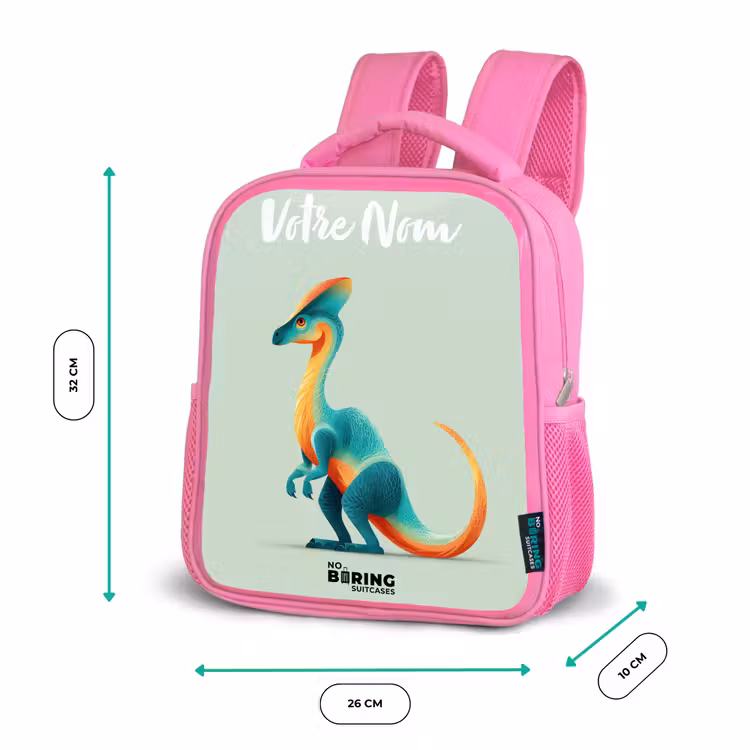 Enfant sac à dos - Rose - Dino - Bleu - Animal — 3