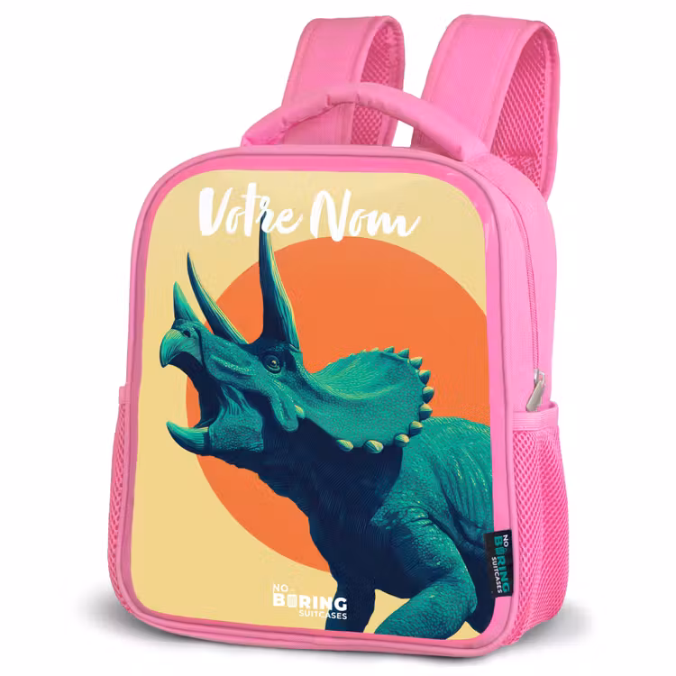 Enfant sac à dos - Rose - Dino - Triceratops - Animal — 4