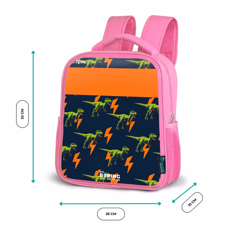 Enfant sac à dos - Rose - Dinos - Foudre - Animaux - Bleu — 3