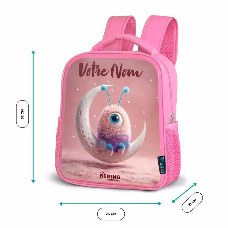 Enfant sac à dos - Rose - Fauteuil à bascule avec Fluffy Weasel — 3