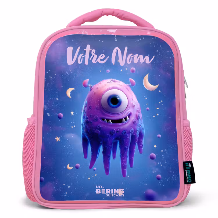Enfant sac à dos - Rose - Joyeuse paire d'yeux dans l'espace — 1