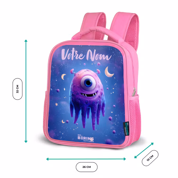 Enfant sac à dos - Rose - Joyeuse paire d'yeux dans l'espace — 3