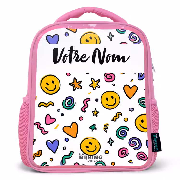Enfant sac à dos - Rose - Smiley - Cœur - Étoile — 1
