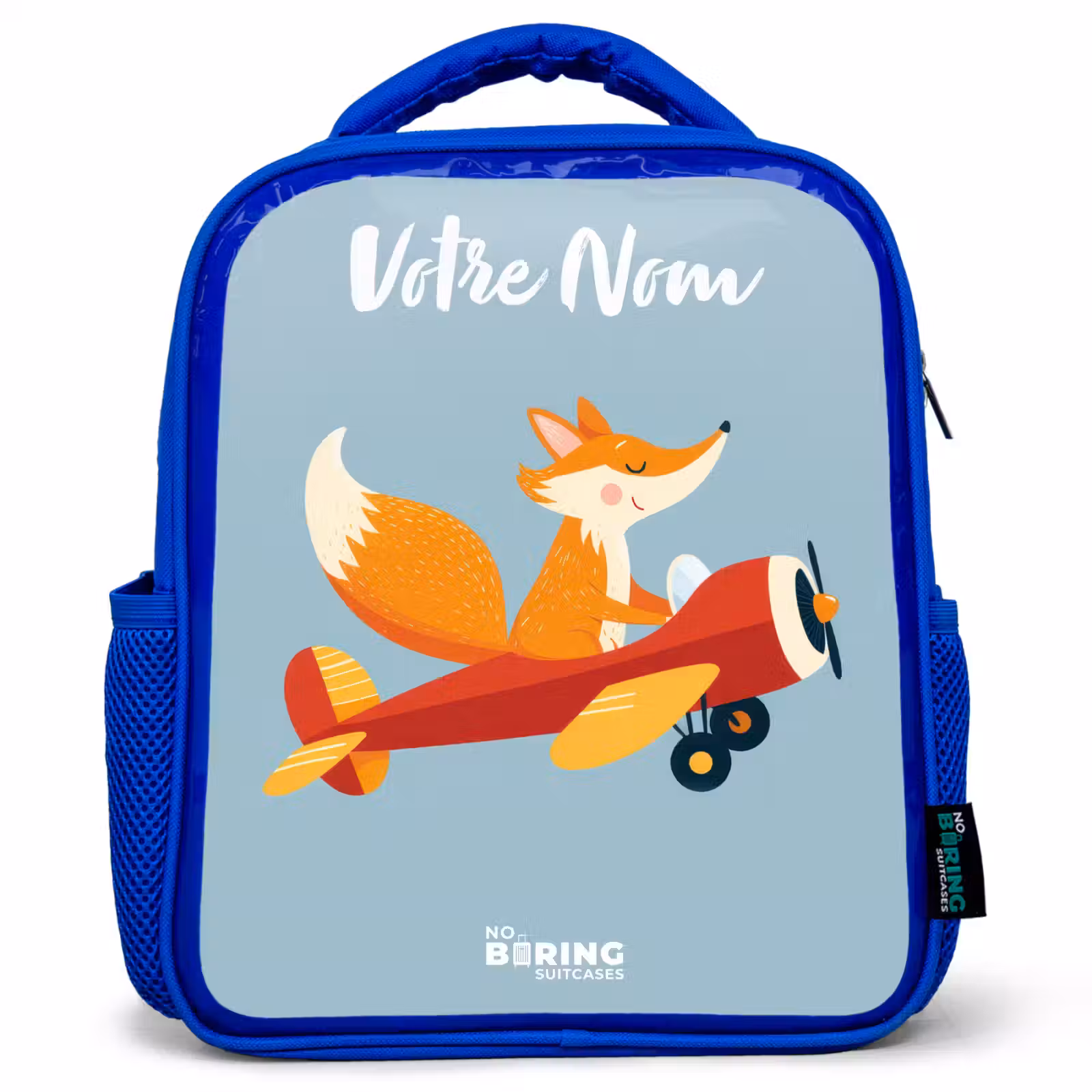Sac à dos enfant - Bleu - Renard - Avion - Mouches — 1