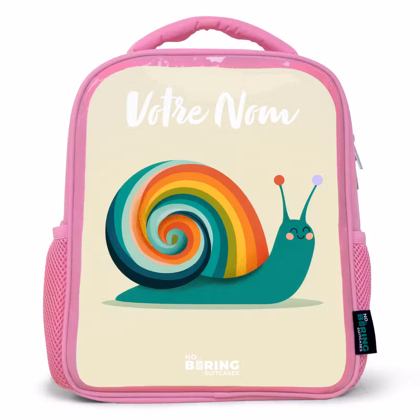 Enfant sac à dos - Rose - Escargot - Arc-en-ciel - Coloré — 1