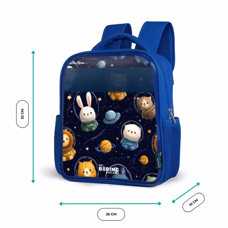 Sac à dos enfant - Bleu - Animaux - Astronaute - Planètes - Étoiles — 6