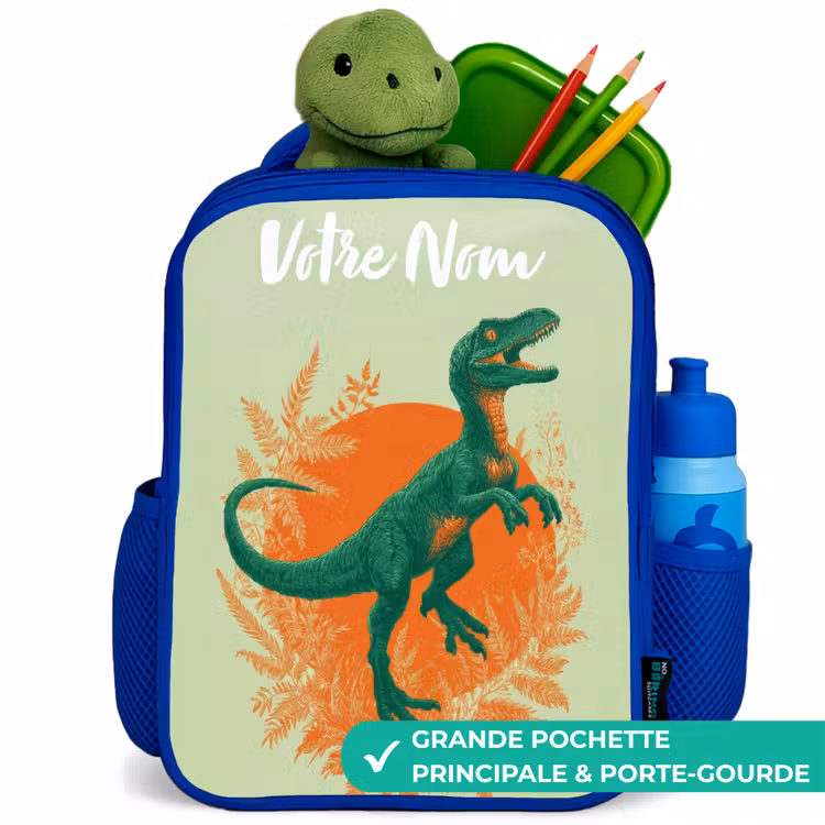 Sac à dos enfant - Bleu - Dino - Nature - Vert — 5