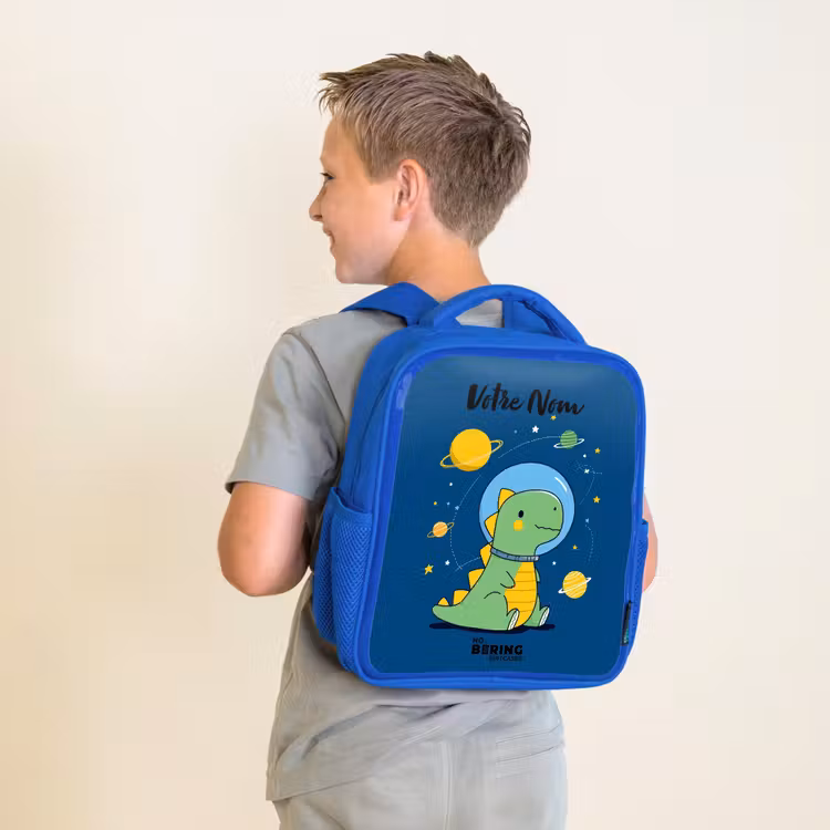 Sac à dos enfant - Bleu - Dino - Planète - Étoile - Bleu — 2