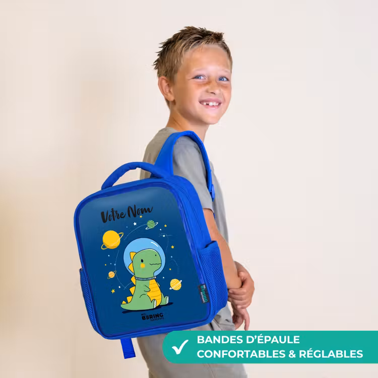 Sac à dos enfant - Bleu - Dino - Planète - Étoile - Bleu — 4
