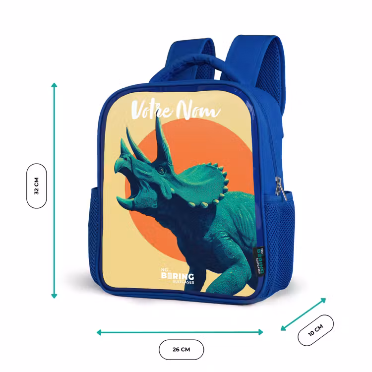 Sac à dos enfant - Bleu - Dino - Triceratops - Animal — 6