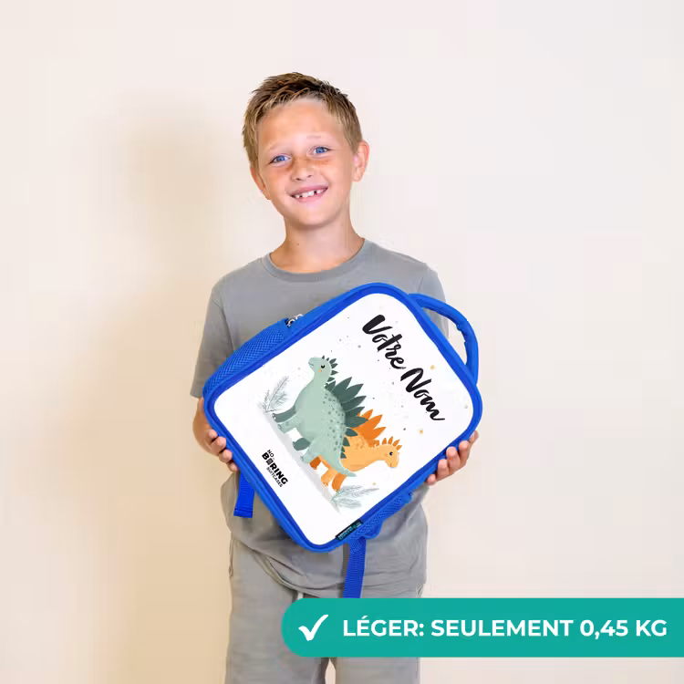 Sac à dos enfant - Bleu - Dinosaures - Animaux - Étoiles — 3