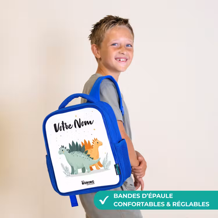Sac à dos enfant - Bleu - Dinosaures - Animaux - Étoiles — 4