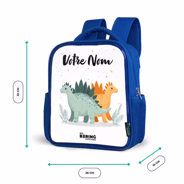 Sac à dos enfant - Bleu - Dinosaures - Animaux - Étoiles — 6