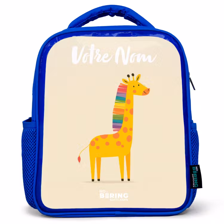 Sac à dos enfant - Bleu - Girafe - Animal - Coloré — 1