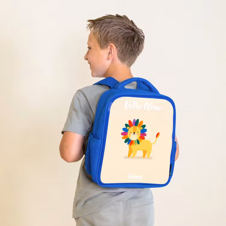 Sac à dos enfant - Bleu - Lion - Crinière - Colorée — 2