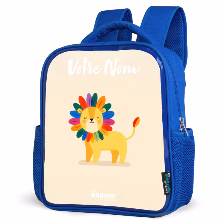 Sac à dos enfant - Bleu - Lion - Crinière - Colorée — 7
