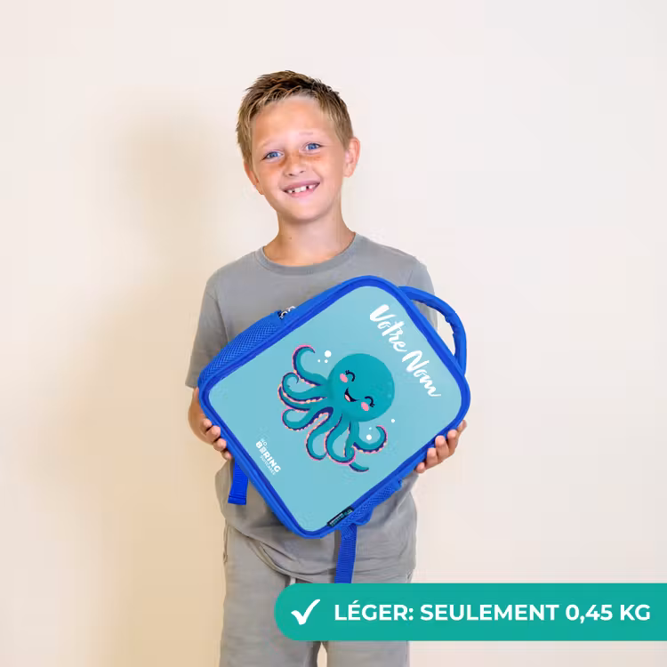 Sac à dos enfant - Bleu - Pieuvre - Eau - Bleu — 3