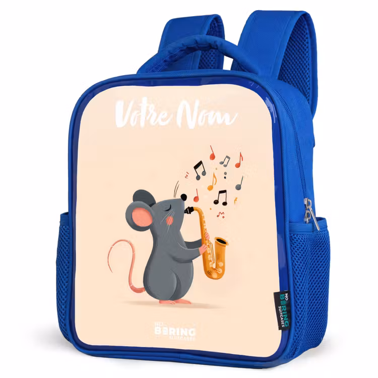 Sac à dos enfant - Bleu - Souris - Saxophone - Musique — 7