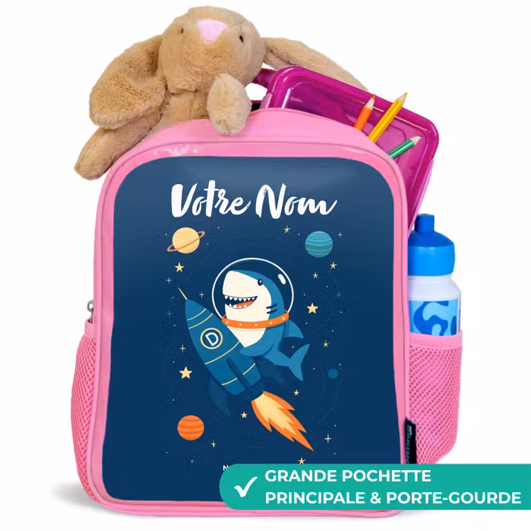 Enfant sac à dos - Rose - Animal - Espace - Planète - Fusée — 2