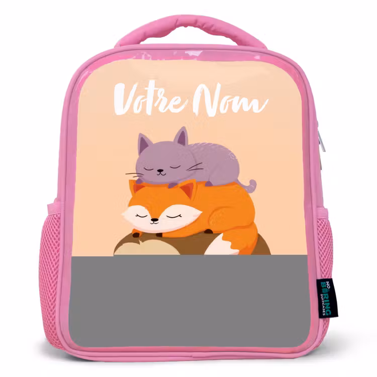 Enfant sac à dos - Rose - Animaux - Dormir - Ensemble — 1
