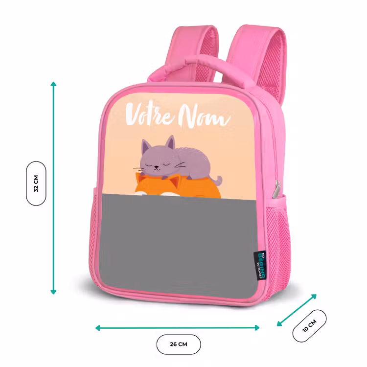 Enfant sac à dos - Rose - Animaux - Dormir - Ensemble — 3