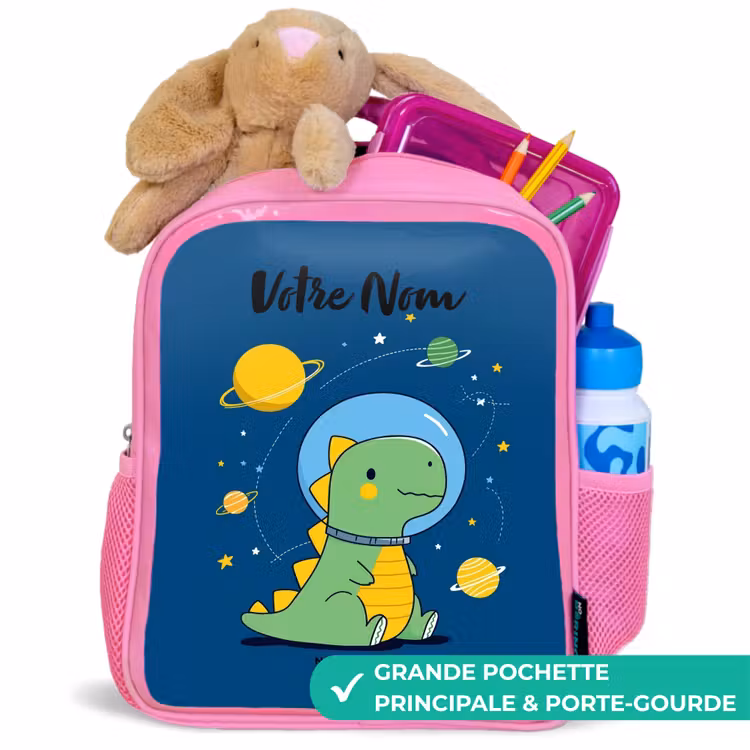 Enfant sac à dos - Rose - Dino - Planète - Étoile - Bleu — 2