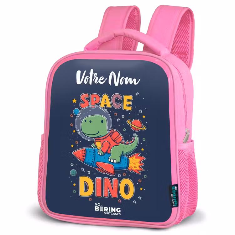 Enfant sac à dos - Rose - Dinosaure - Vert - Fusée - Ciel étoilé — 4