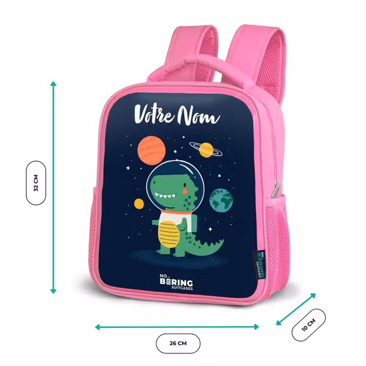 Enfant sac à dos - Rose - Espace - Dino - Planètes - Étoiles — 3
