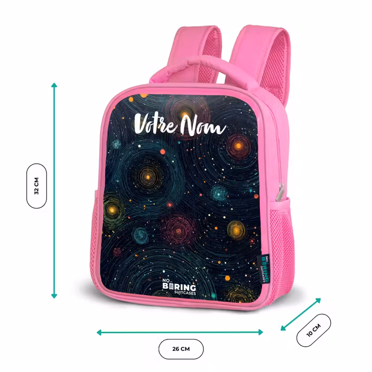 Enfant sac à dos - Rose - Étoiles - Planètes - Colorées — 3