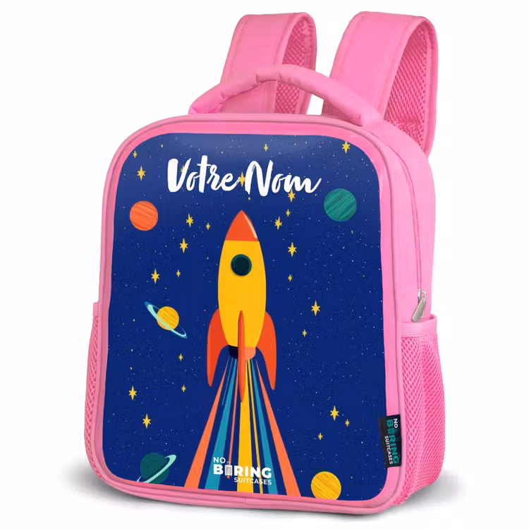 Enfant sac à dos - Rose - Fusée - Étoiles - Planète - Espace — 4