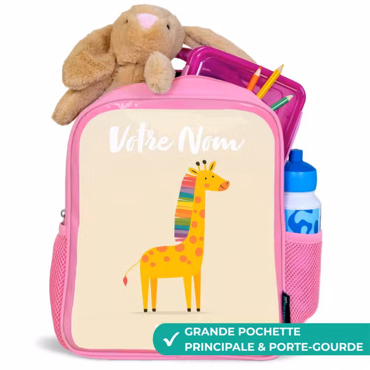 Enfant sac à dos - Rose - Girafe - Animal - Coloré — 2