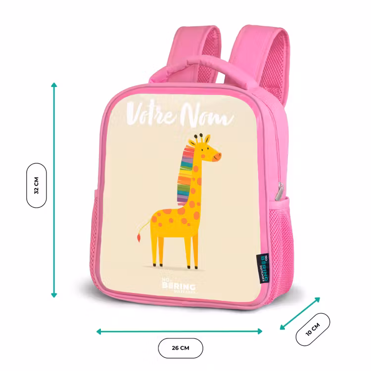 Enfant sac à dos - Rose - Girafe - Animal - Coloré — 3