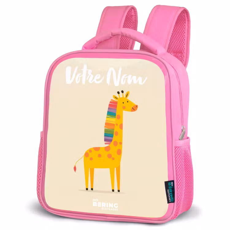 Enfant sac à dos - Rose - Girafe - Animal - Coloré — 4