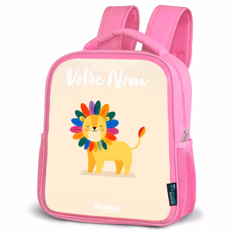 Enfant sac à dos - Rose - Lion - Crinière - Colorée — 4