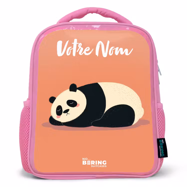 Enfant sac à dos - Rose - Panda - Dormant - Orange — 1