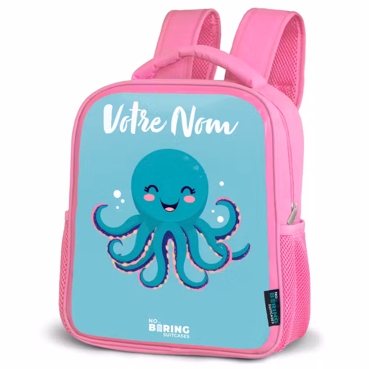 Enfant sac à dos - Rose - Pieuvre - Eau - Bleu — 4