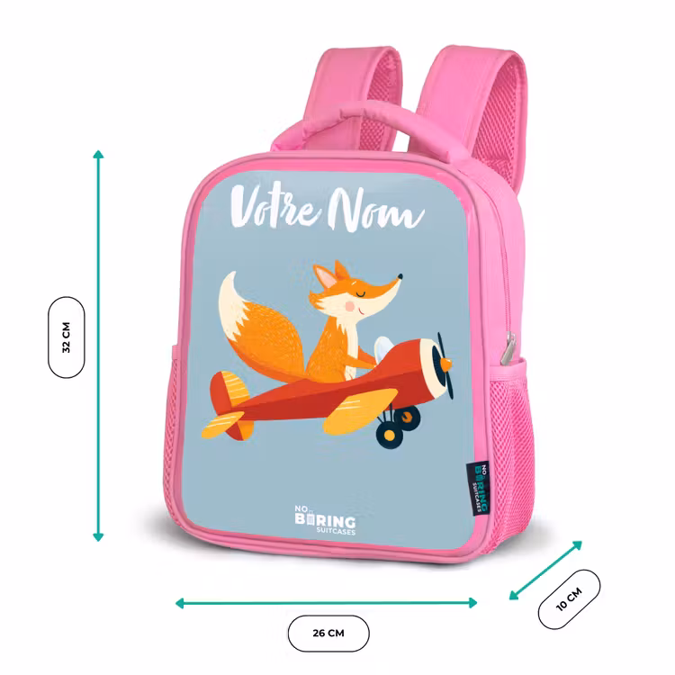Enfant sac à dos - Rose - Renard - Avion - Mouches — 3