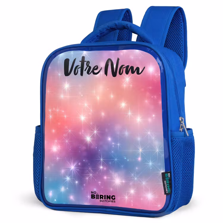 Sac à dos enfant avec nom - Bleu - Étoiles - Abstrait - Couleurs — 7