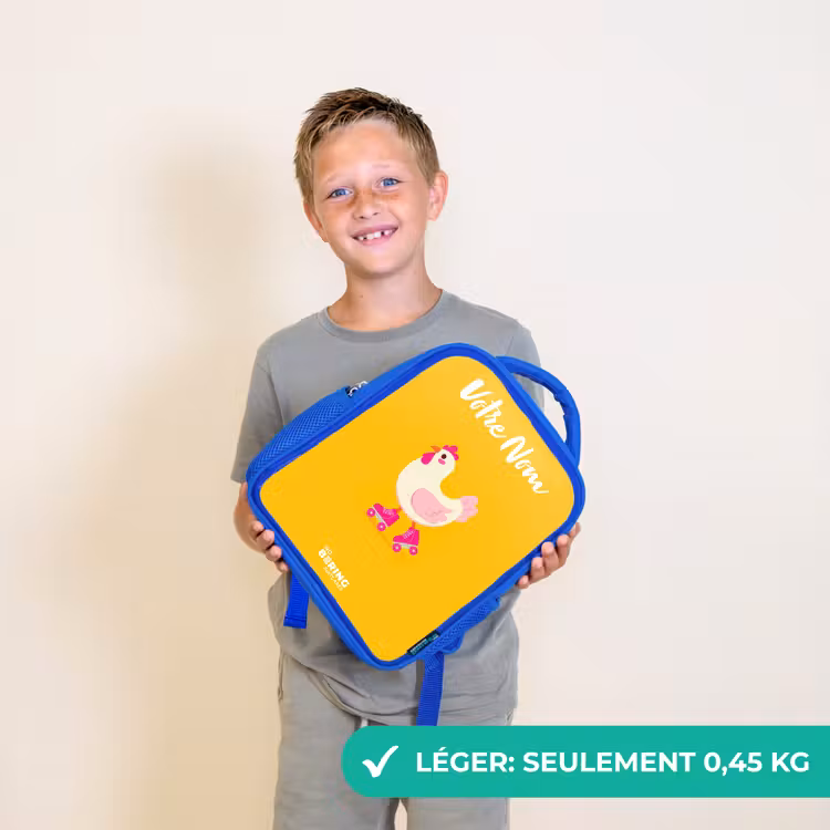 Sac à dos enfant - Bleu - Kip - Patins à roulettes - Jaune — 3