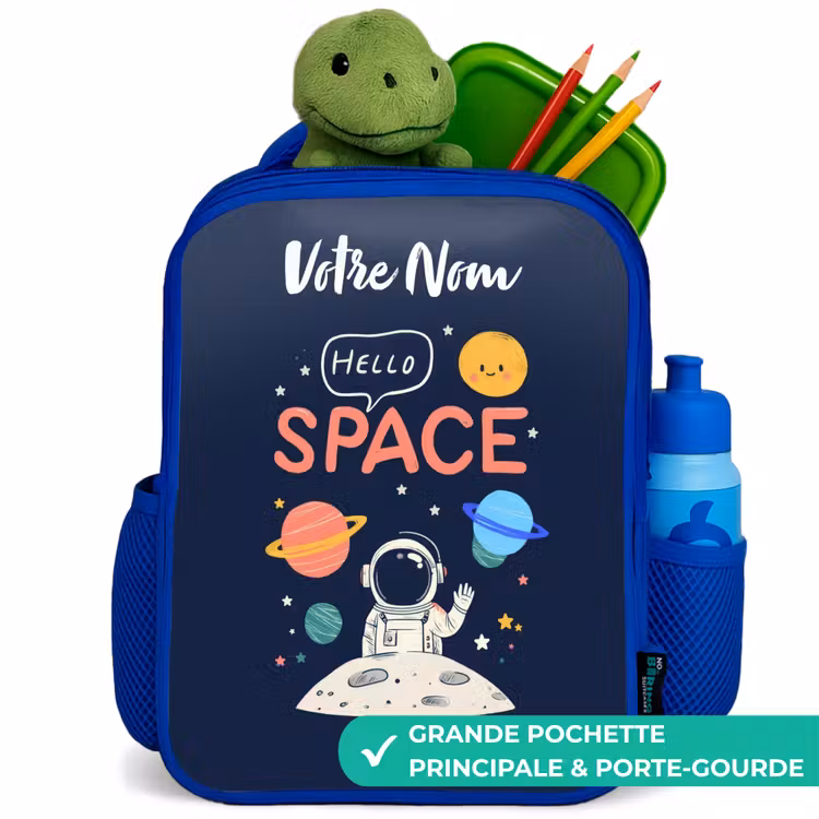Sac à dos enfant - Bleu - Astronaute - Citation - Planètes - Étoiles — 5
