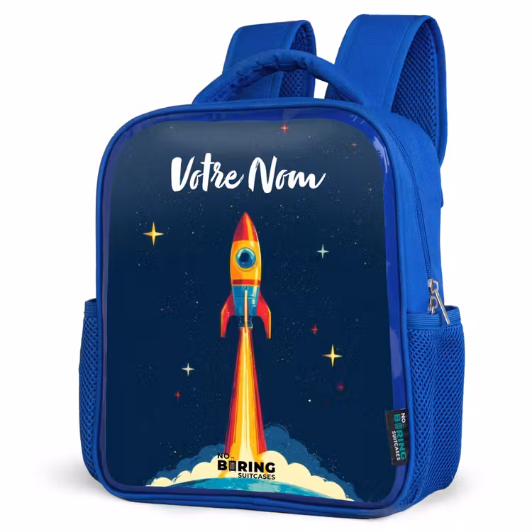 Sac à dos enfant - Bleu - Planète - Fusée - Étoiles - Bleu foncé — 7
