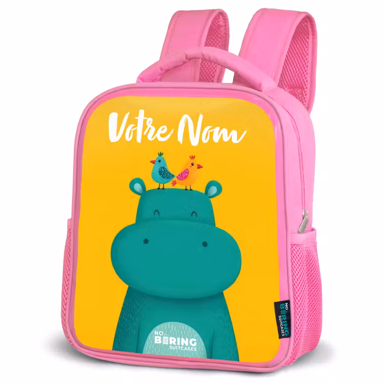 Enfant sac à dos - Rose - Hippo - Oiseaux - Jaune — 4