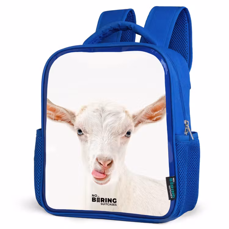 Sac à dos enfant - Bleu - Chèvre tirant la langue — 7