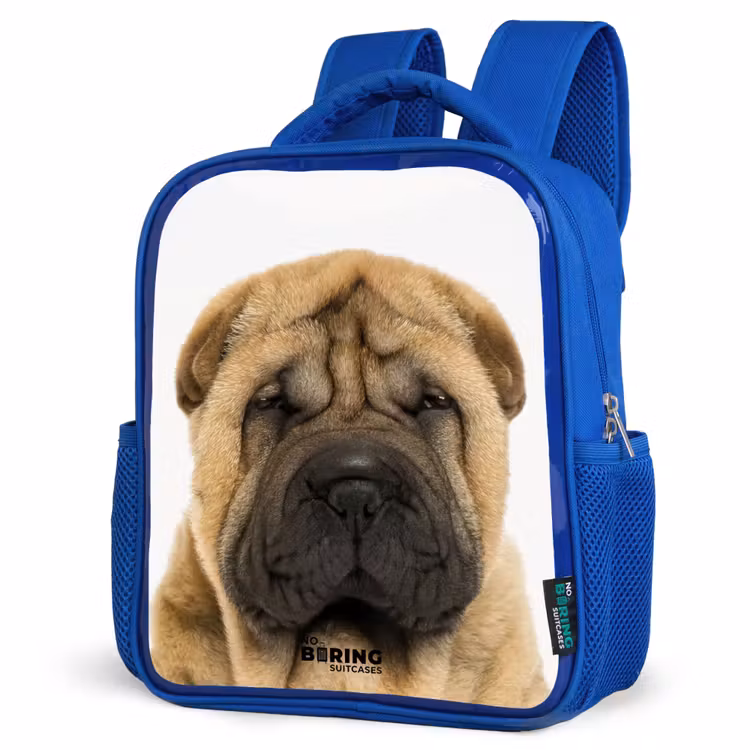 Sac à dos enfant - Bleu - Chien à la tête en colère — 7